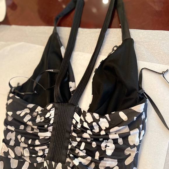 VINTAGE Versace Gianni Versace Label Ruched Bust Floral Dress IT 42 - Picture 7 of 15